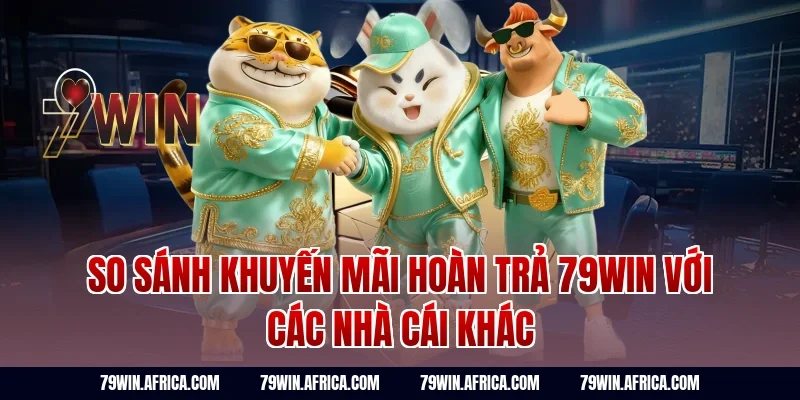 So sánh khuyến mãi hoàn trả 79Win với các nhà cái khác